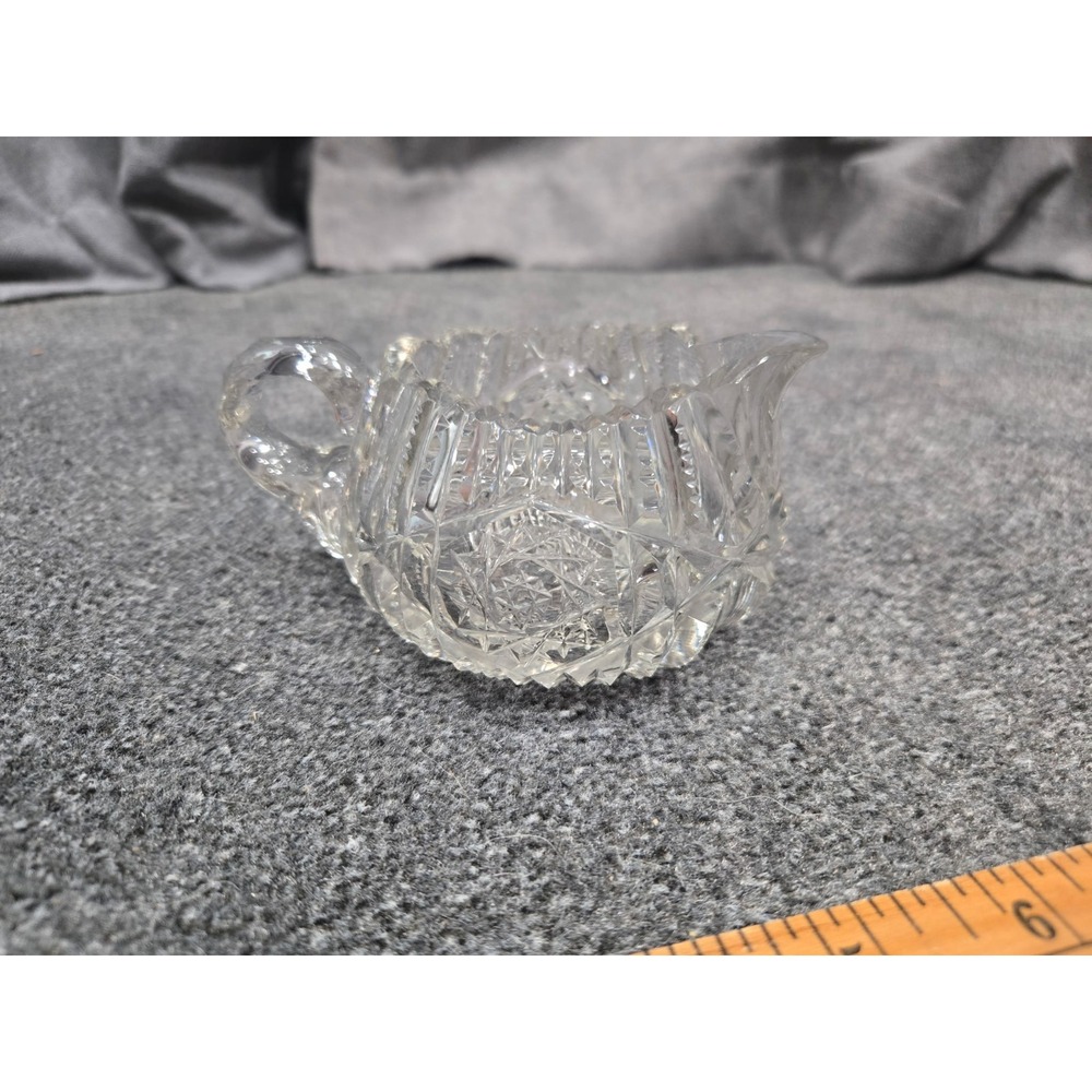 Antique American Brilliant Cut Glass Creamer